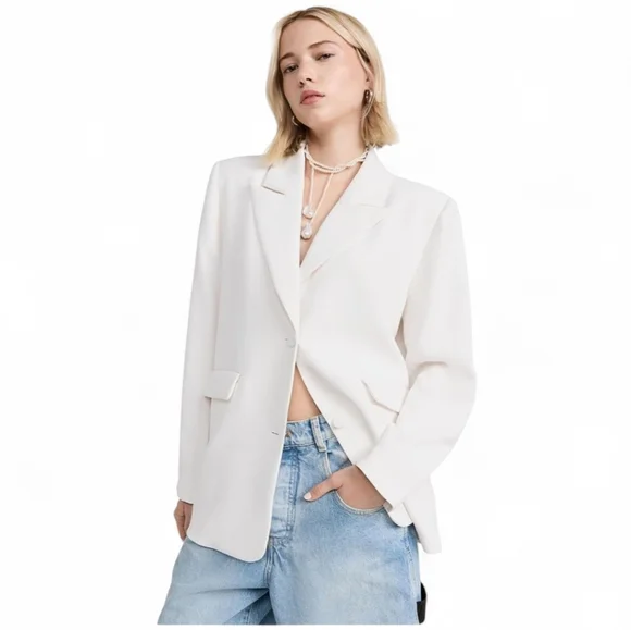 Good American Women's Luxe Suiting Boyfriend Blazer - Picture 14 of 16